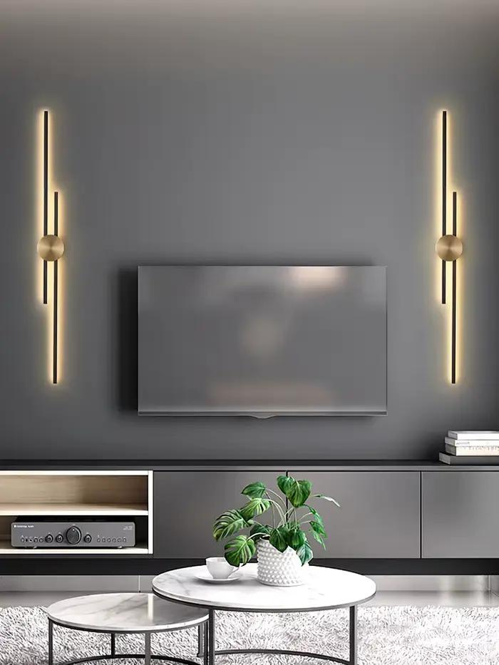 Applique murale minimaliste en cuivre cendré