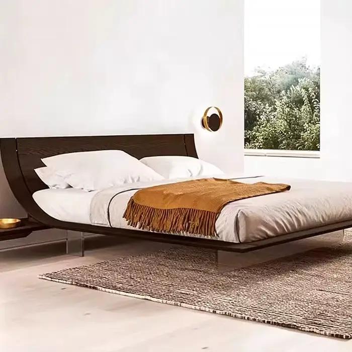 Cadre en métal plate-forme lit blanc européen luxe princesse lit complet réglable filles Meuble De Chambre meubles De maison