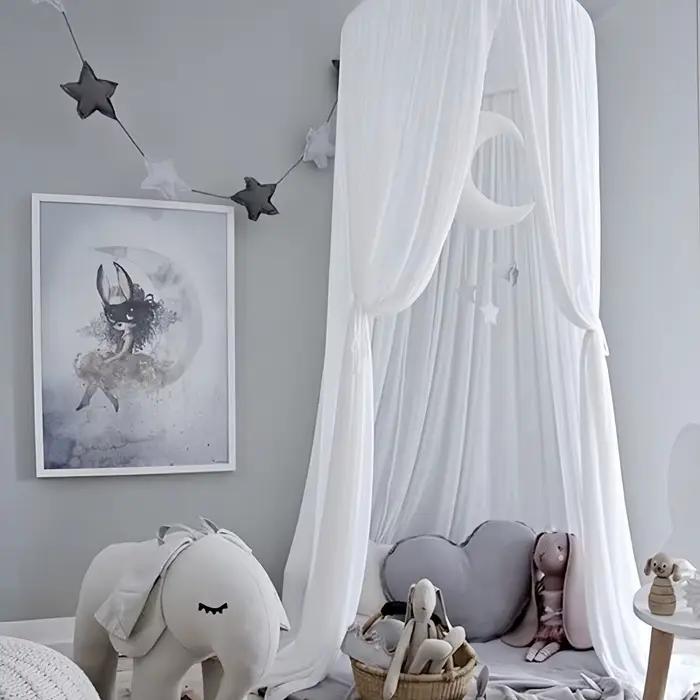 1 pièce Baldaquin de lit en mousseline pour enfants