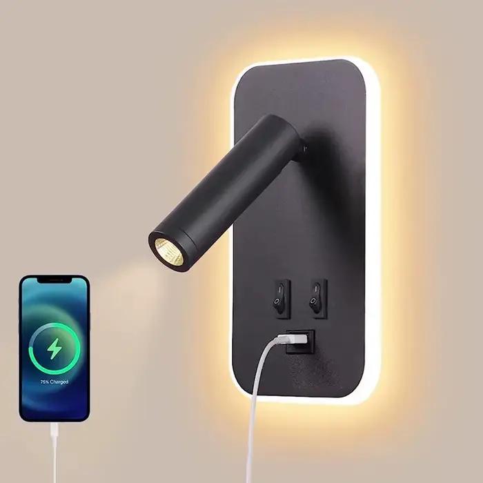 Applique Murale Nordique Moderne à LED avec Joli USB