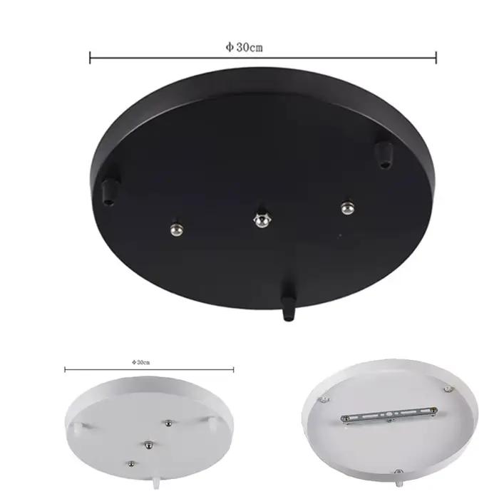 Base de lampe ronde longue à 3 têtes