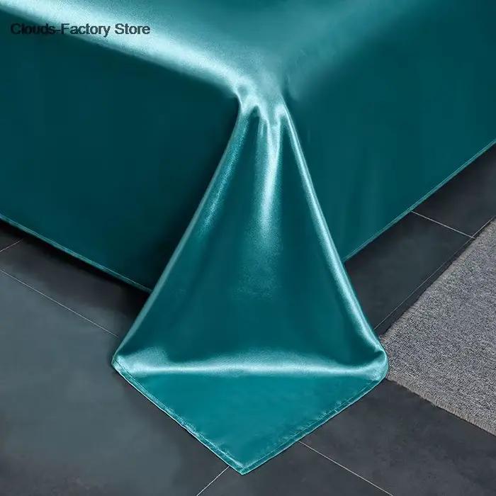Drap de lit soyeux glacé double face