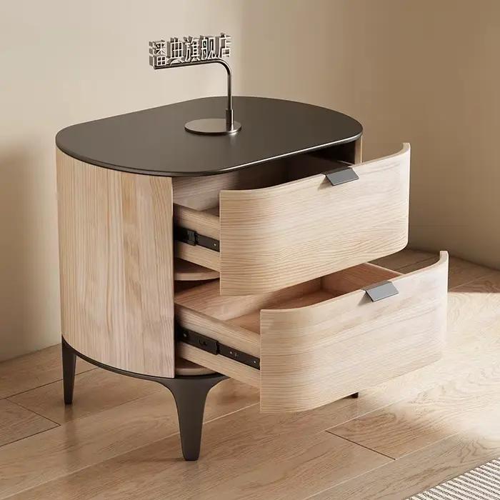 Tables de chevet de luxe en cuir microfibre