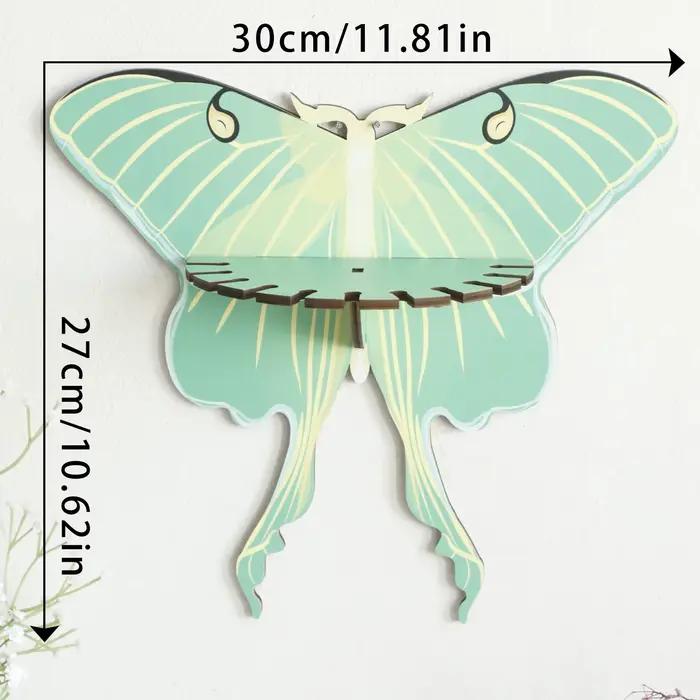 Étagère murale flottante en bois papillon