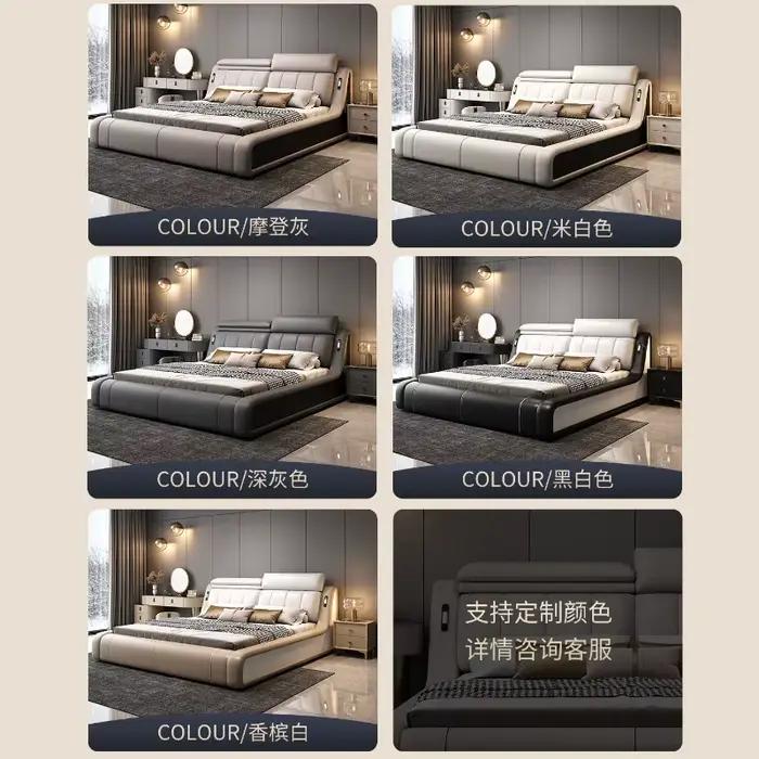 Cadre de couchage lit Unique minimaliste tables de chevet lit fantaisie tête de lit nordique Muebles Para dortoir chambre ensemble meubles