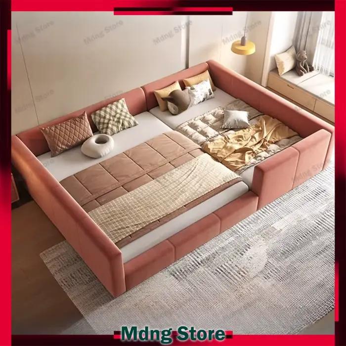 Lit de lecture moderne chambre Unique filles rembourrage Double lit Queen salon tables de nuit Letto Matrimoniale meubles de maison
