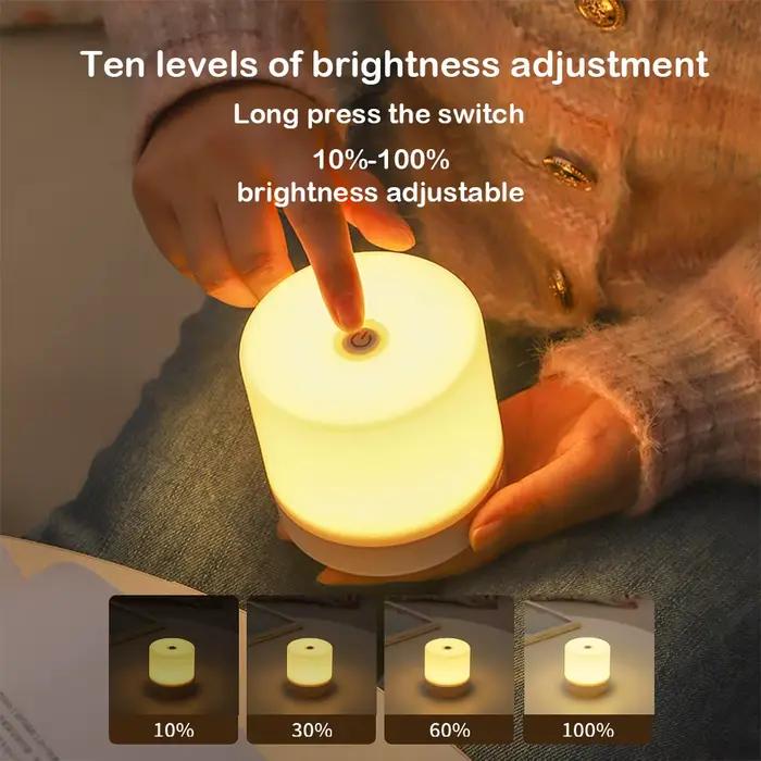 Tactile USB lampe de chevet 3 Modes Dimmable Protection des yeux Portable LED