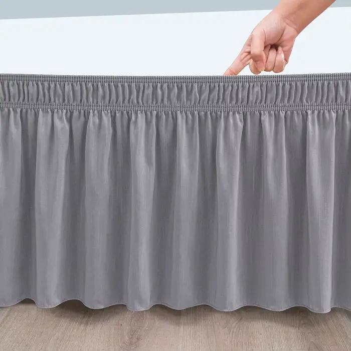 Jupe de lit à volants anti-poussière de 14 pouces