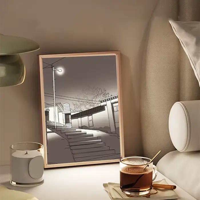 INS LED lumière décorative peinture chevet photo japon Anime Style créatif moderne simuler soleil dessin veilleuse cadeau