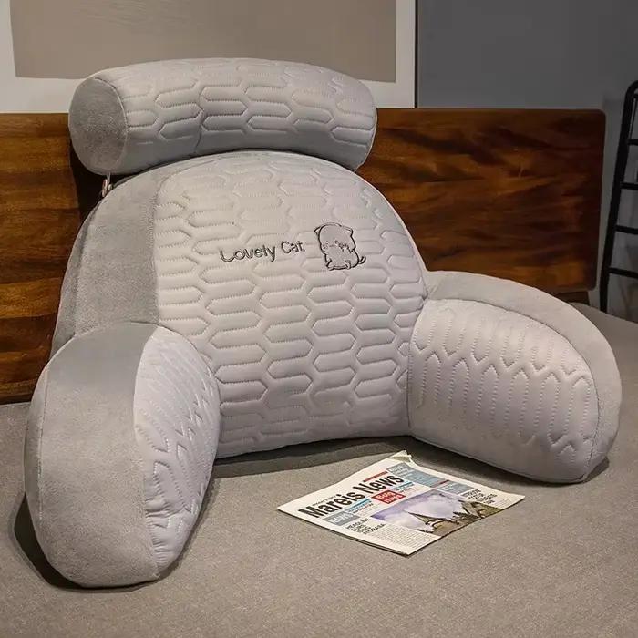 Coussin de dossier en latex grand format pour tête de lit – Oreiller de soutien idéal pour dortoir