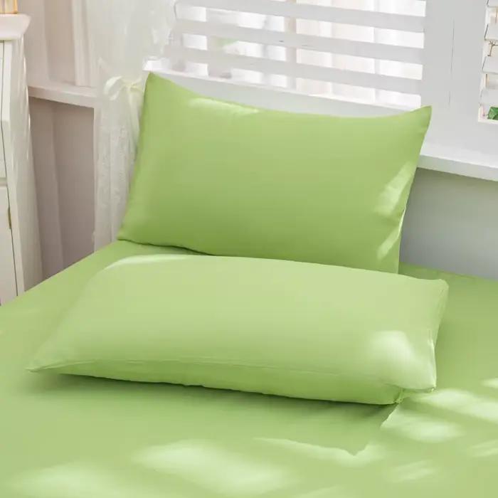 Drap-housse en coton lavé vert