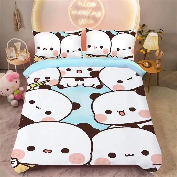 Parure de lit ours mignon 3D en microfibre