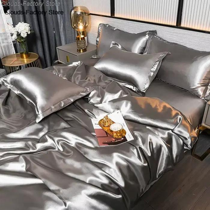 Parure de lit de luxe en mélange soyeux de mûrier