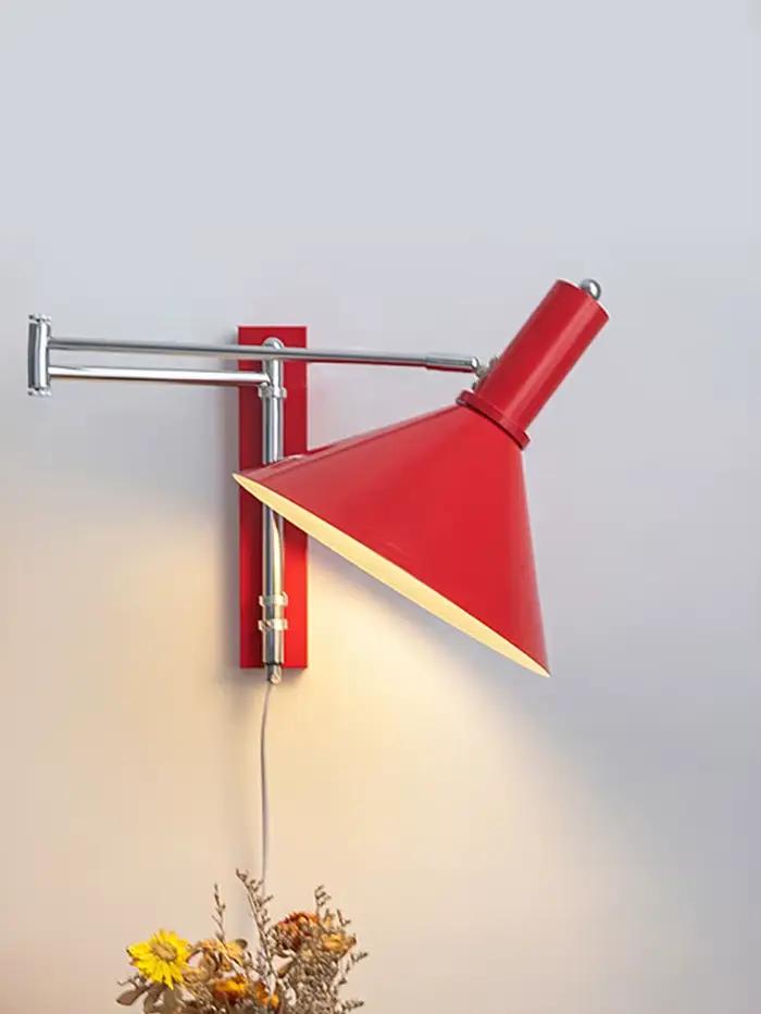Applique Murale Pliable à Bascule Rétro pour Chambre à Coucher