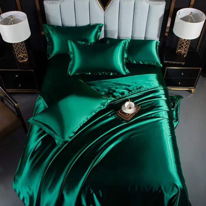 Parure de Lit Double Face A/B en Satin Soyeux