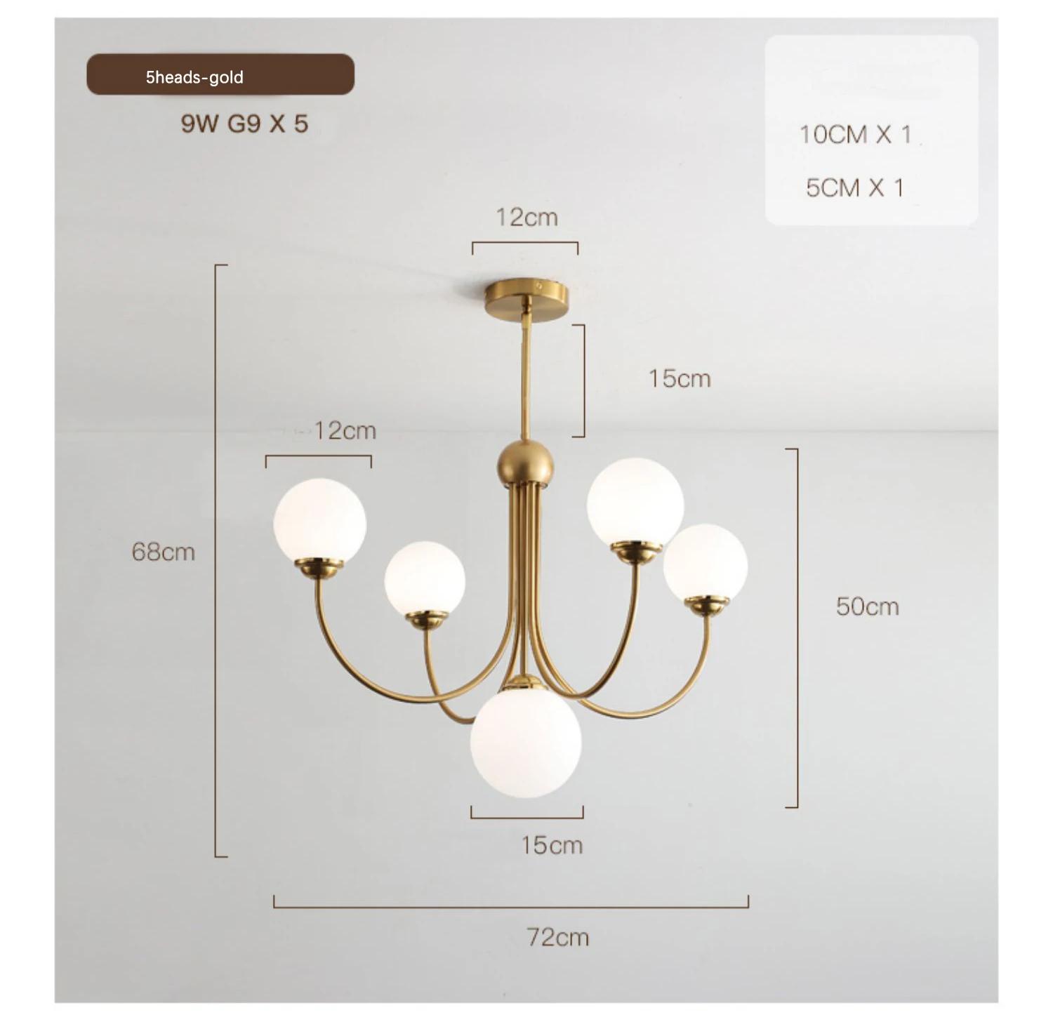 Luminaire suspendu rond minimaliste pour salon américain, lumière chaude pour chambre principale