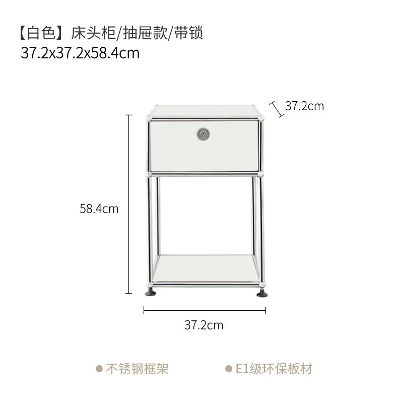 Table de chevet minimaliste moderne, armoire de rangement verrouillable, organisateur de chambre à c