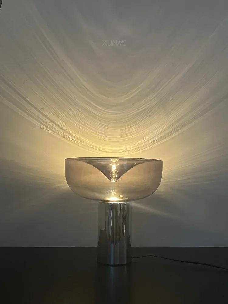 Lampe de Table de chevet moderne et Simple, style nordique, Design Radar de luxe, modèle de salon, chambre à coucher, lampe de chevet en verre, LED décorative