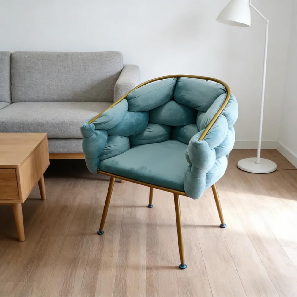 Chaise de maquillage pour chambre à coucher, dossier léger de luxe pour fille, Style crème, Design pour une personne, coiffeuse célèbre sur Internet, chaise à bulles