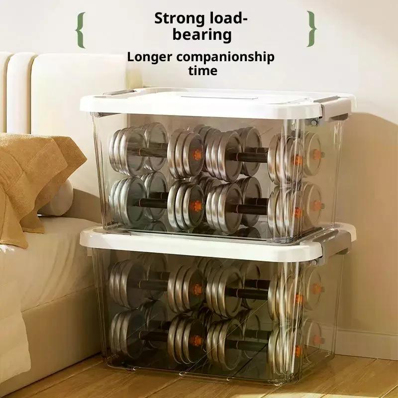 Boîte de rangement transparente, boîte d'organisation, boîte en plastique avec couvercle, boîte de rangement Portable, boîte de rangement pour vêtements multi-tailles, boîte d'organisation