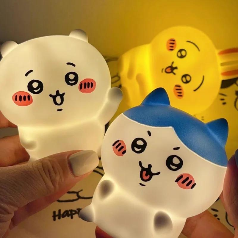 Lampe de chevet en silicone souple Chiikawa mignonne, Kawaii Hachiware Usagi Momonga, lampe de chevet en forme de personnage de dessin animé pour adolescentes