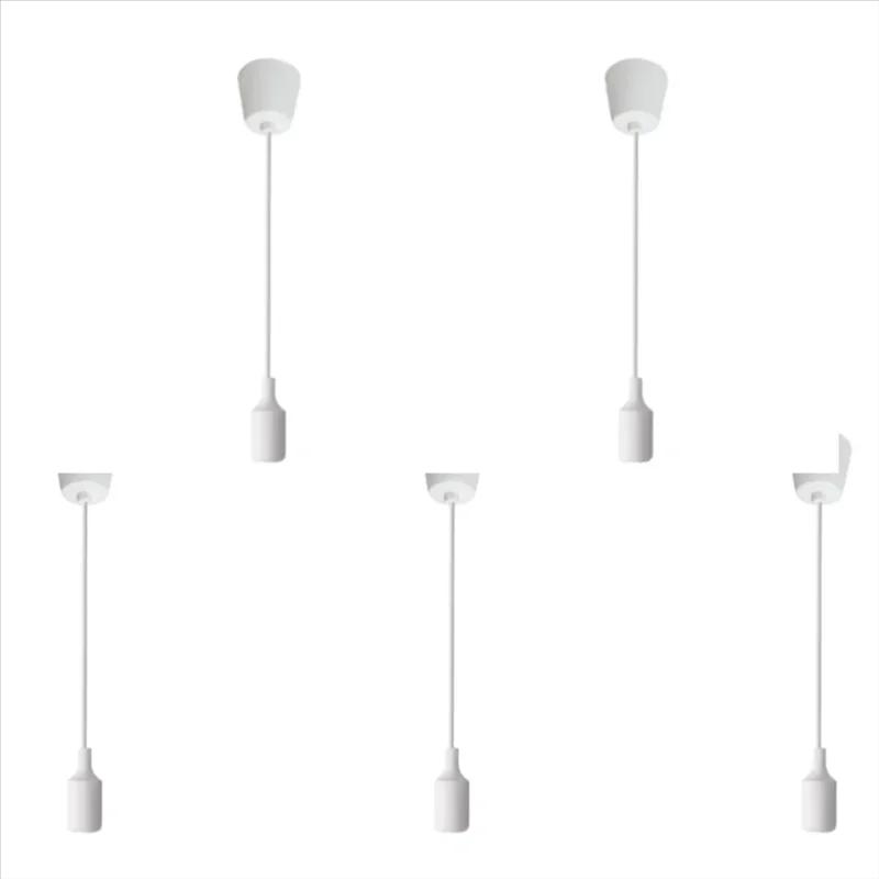 B84B-E27 support de lampe suspendue pour cuisine salle à manger plafond lumière LED douille Base Silicone pendentif lampe Base