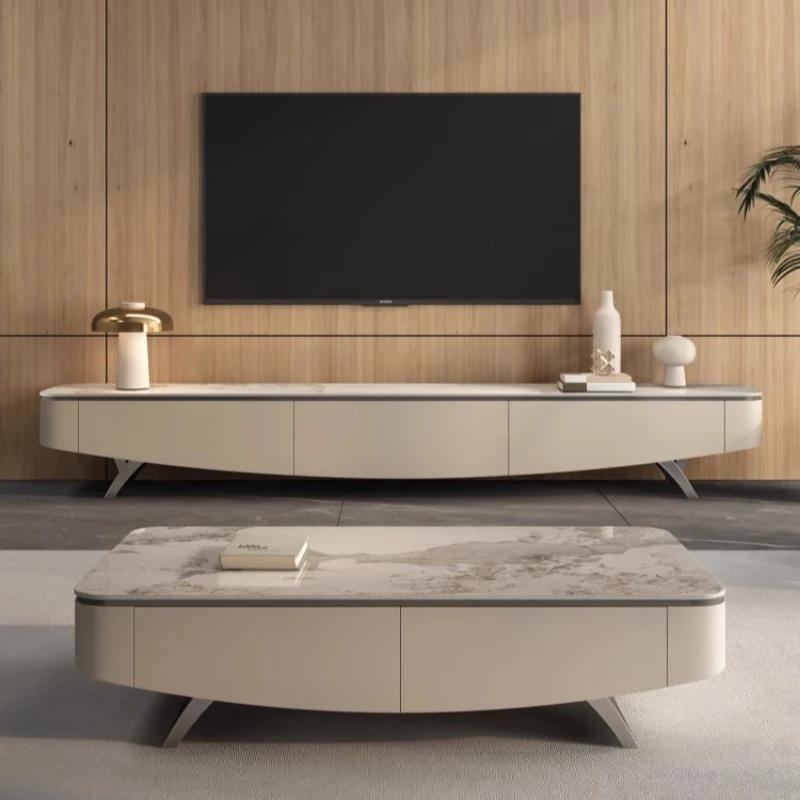 Meuble TV sur pied moderne de luxe en bois pour chambre à coucher, meuble TV haut de gamme, accessoires de divertissement pour la maison