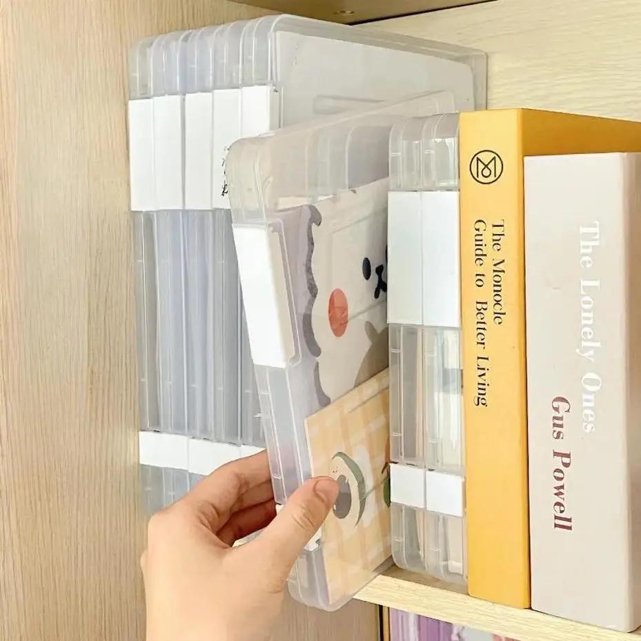 1 PC Nouveau Transparent A4 Fichier Document Boîte de stockage Organisateur Boîte de stockage Fichier Contrat Classification Factures Triage Fournitures de bureau