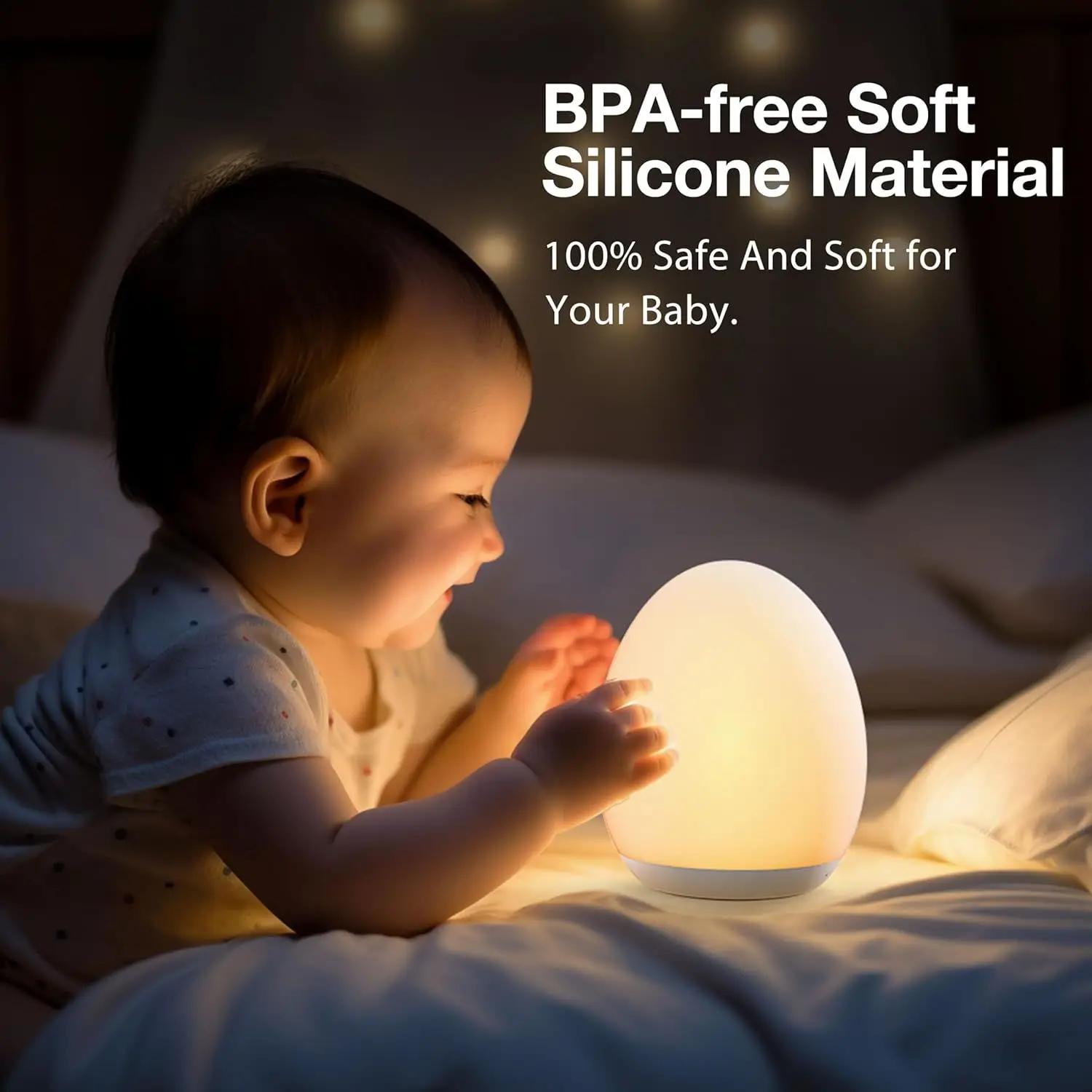 Lampe de chevet LED à intensité variable, lampe de pépinière aste, blanc chaud, lampe de nuit endormie pour bébé