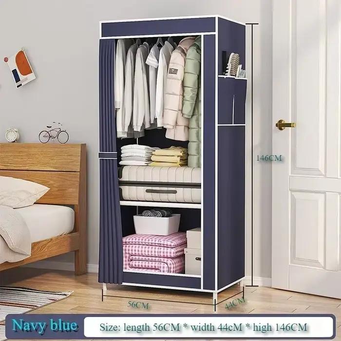 Armoire anti-poussière sur pied en tissu, organisateur pliable multicouche, grande capacité, meuble 