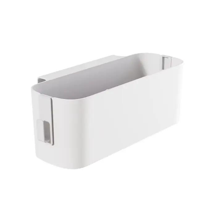 Caddie de rangement en plastique pour chevet, avec crochet amovible, panier suspendu, organisateur d