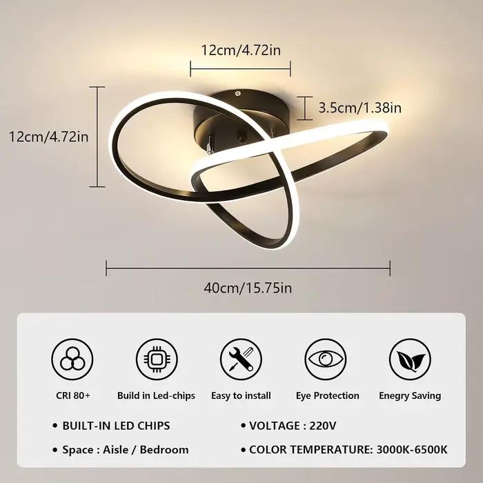 Plafonnier réglable, plafonnier LED 36W avec télécommande pour salon, couloir, cuisine salle de bain