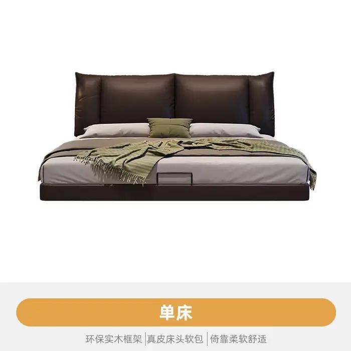 Lit Double en cuir Composite 180x200cm, cadre King Size, lit suspendu de luxe, tête de lit Queen, li