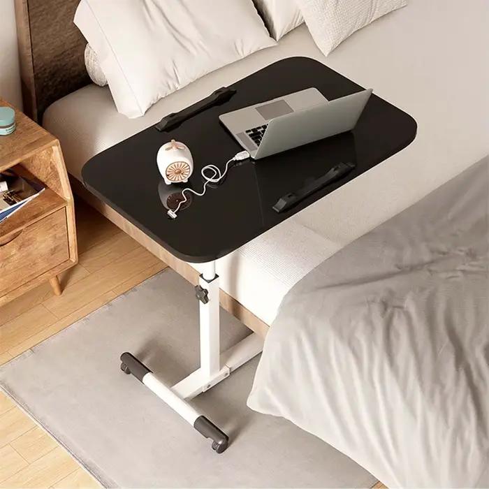 Table de chevet, table de chevet mobile avec bureau inclinable, hauteur réglable sur la table de lit