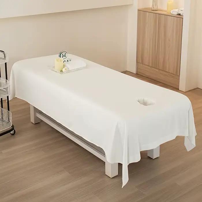 Drap de lit de beauté 240x140cm, couleur unie, serviette de lit grande taille, coton doux, une pièce
