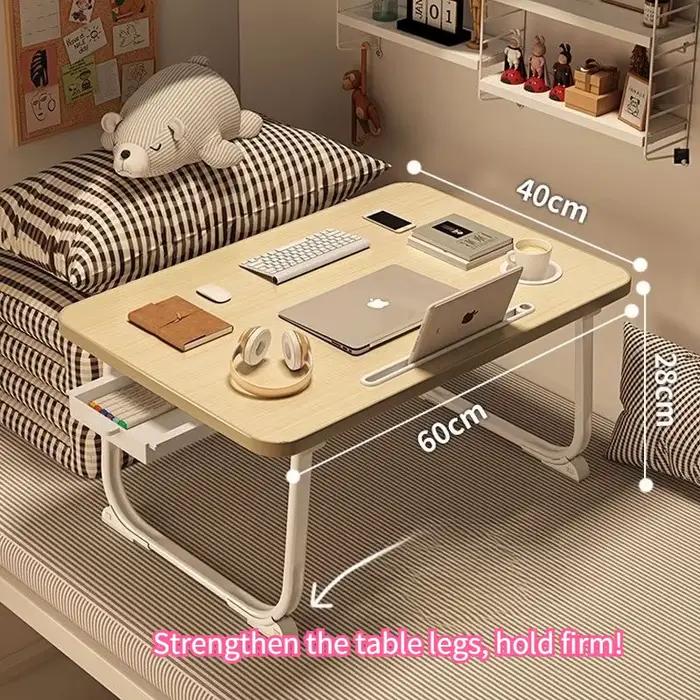Table de chevet pliable – Bureau d'étude pour baie vitrée, table pour ordinateur portable en dortoir