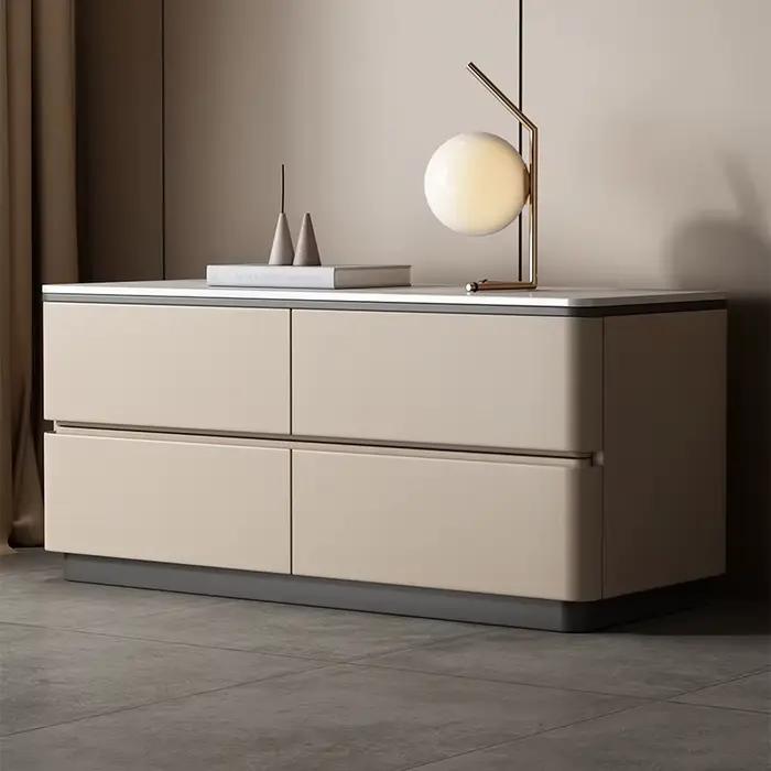 Table De chevet européenne esthétique, Design moderne et minimaliste, Table De nuit élégante, Style