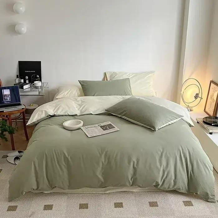 Ensemble de housse de couette double respectueuse de la peau, housse de couette, housses de couette,