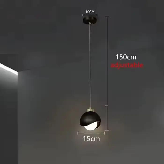 Chambre chevet suspension suspension lampe boule de verre LED lustre éclairage plafond moderne intér