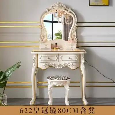 Ensemble blanc coiffeuse nordique luxe grand bureau coiffeuse esthétique chambre Espelho De Maquiage