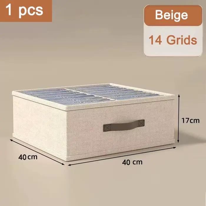 Organisateur de rangement de vêtements de garde-robe à 14/16/24 grilles, boîte de rangement de panta