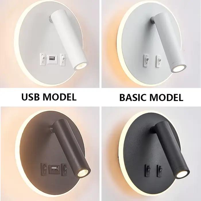 Applique Murale Nordique Moderne à LED avec Joli USB, Luminaire Décoratif d'Nik, Idéal pour un Salon