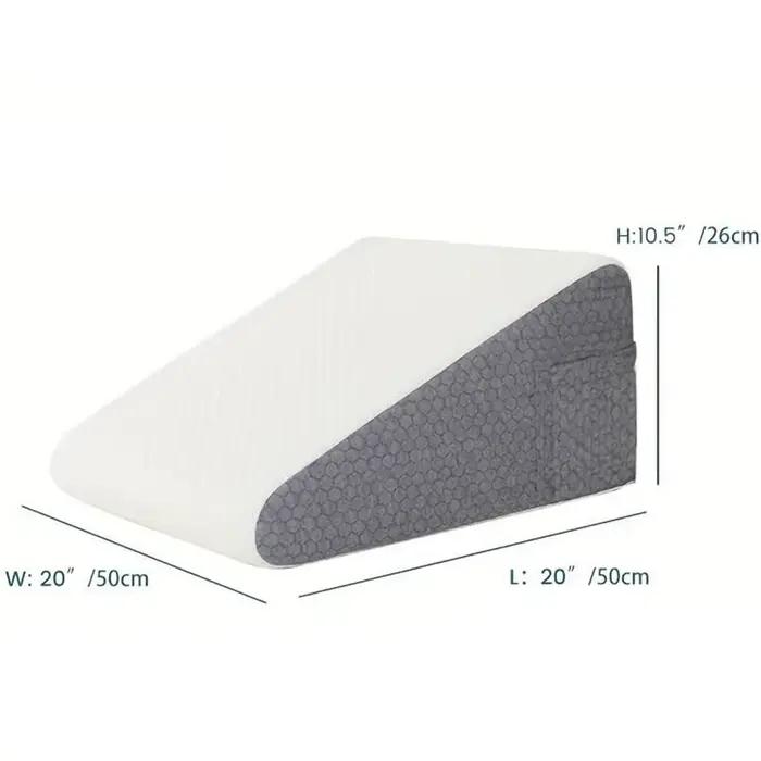 Oreiller compensé de lit pour dormir, dessus en mousse à mémoire de forme douce, cale d'oreiller tri