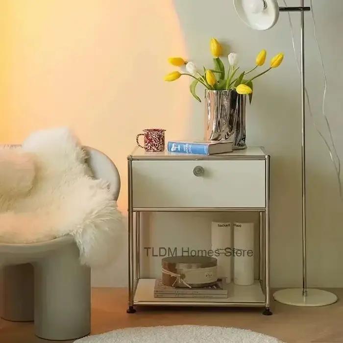 Table de chevet minimaliste, meubles de chambre à coucher médiévale, Module de rangement, meuble lat