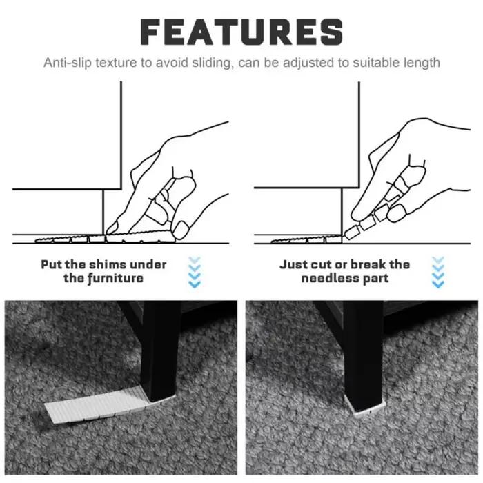 Abreuvoirs de table de meubles en plastique réglables, cales de compte-gouttes, joint de coussin de