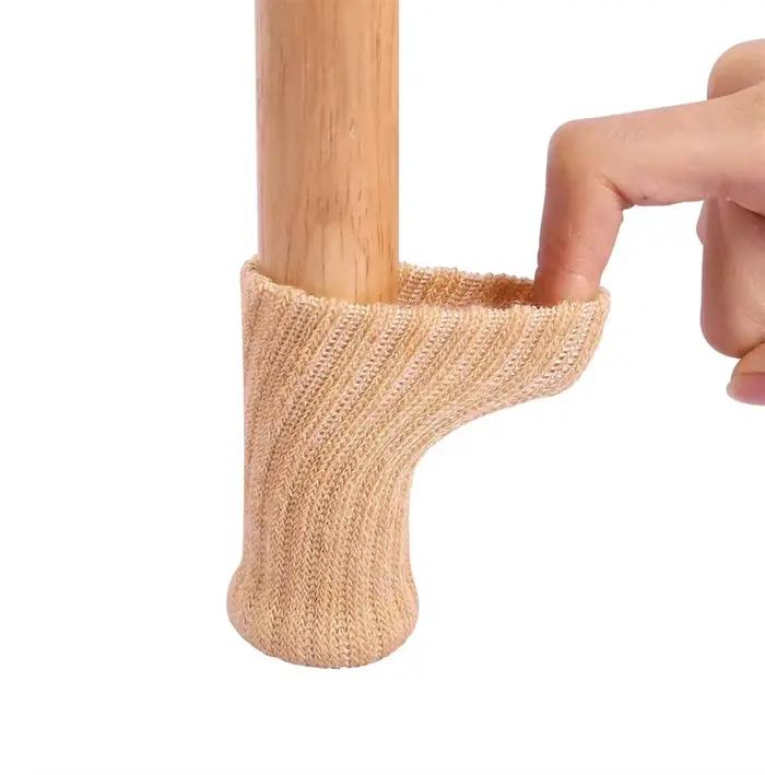 24 pièces chaussettes de jambe de chaise haute élastique protecteurs de sol de jambe de chaise avec