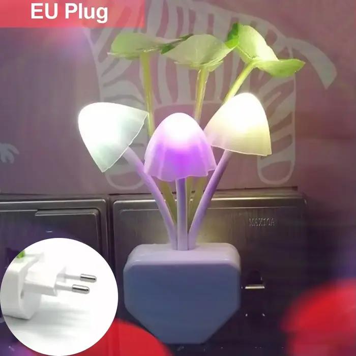 Lampe de chevet LED en forme de champignon, prise ue/US, 7 couleurs changeantes, capteur contrôlé de