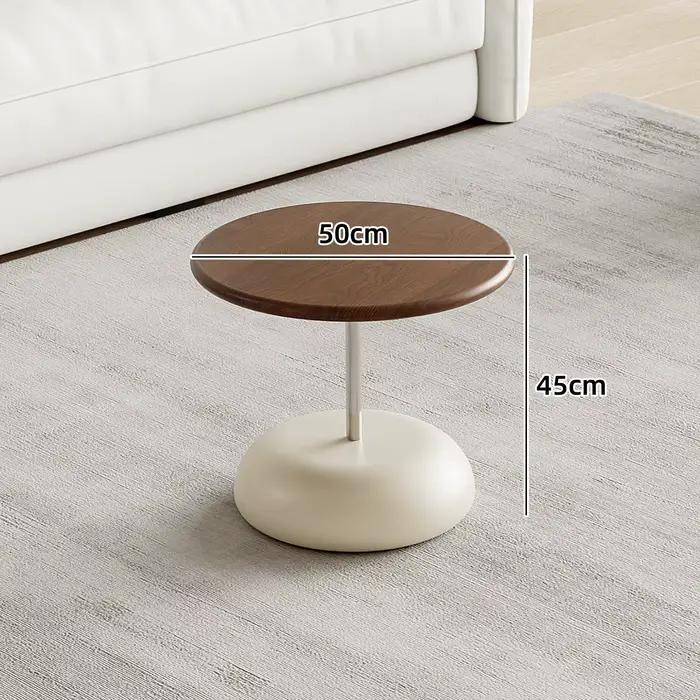 Table basse ronde en bois pour chambres à coucher, bureau, table d'appoint mignonne pour appartement