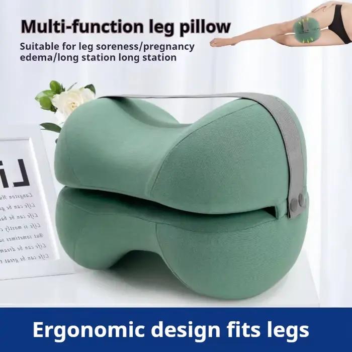 Oreiller de genou profilé pour dormir, oreiller de jambe en mousse à mémoire de forme rafraîchissant