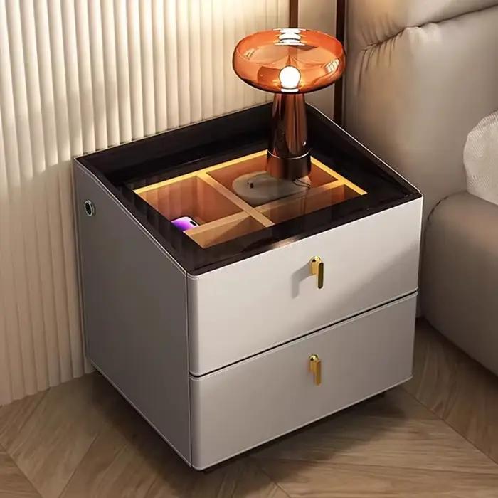 Table De chevet moderne avec capteur De lumière, organisée intelligente, tendance, avec Station De c